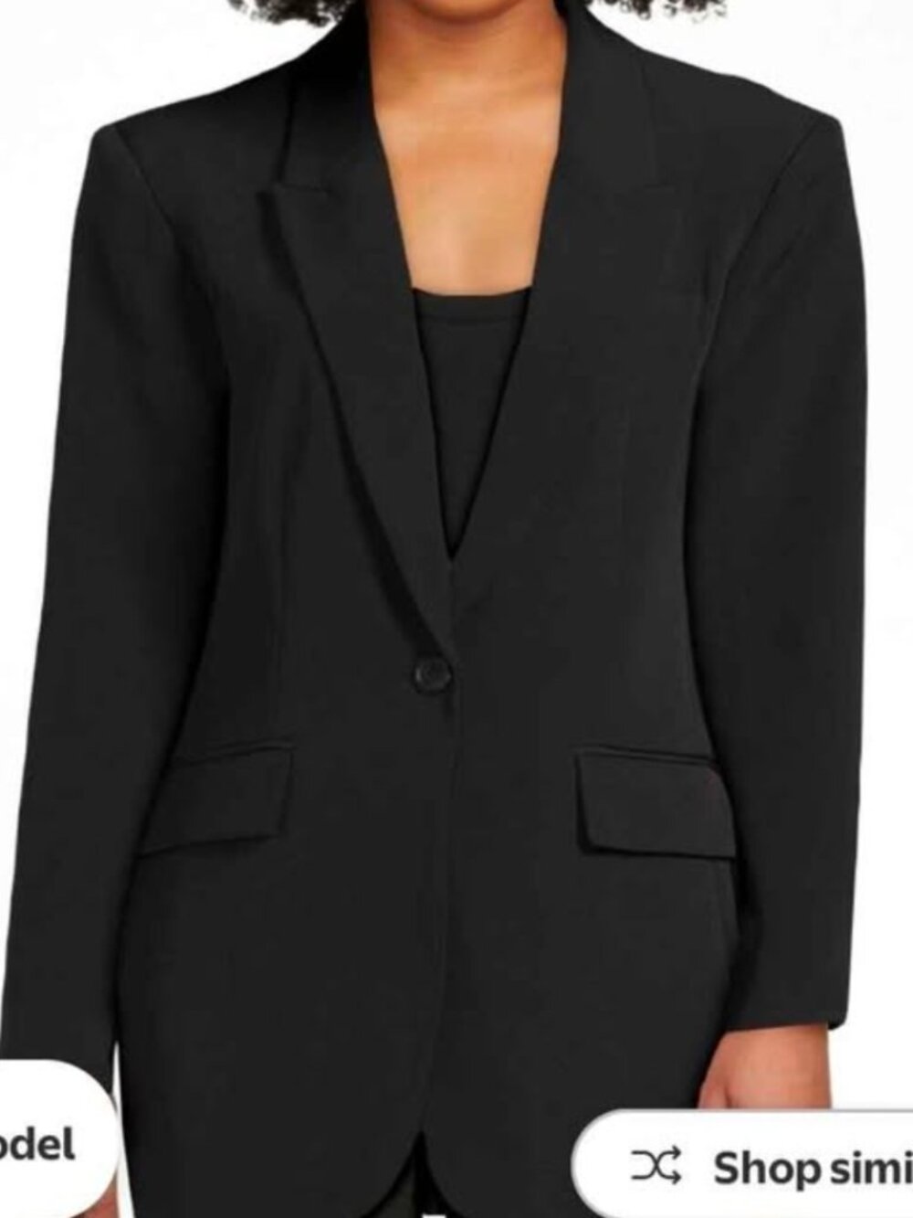 Scoop Women's Crepe One Button Suit Blazer, size small 4-6